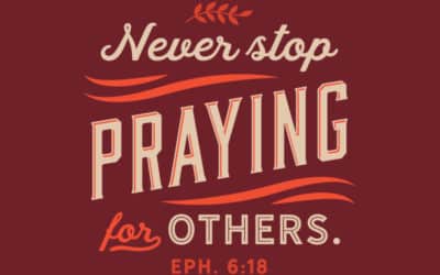 Do we build up others through prayer?