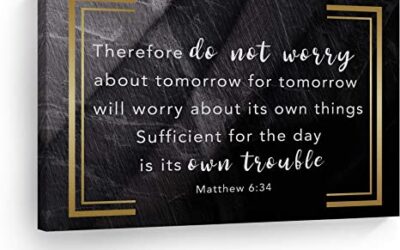 Our Worries Cannot Affect Tomorrow, But They Can Ruin Today