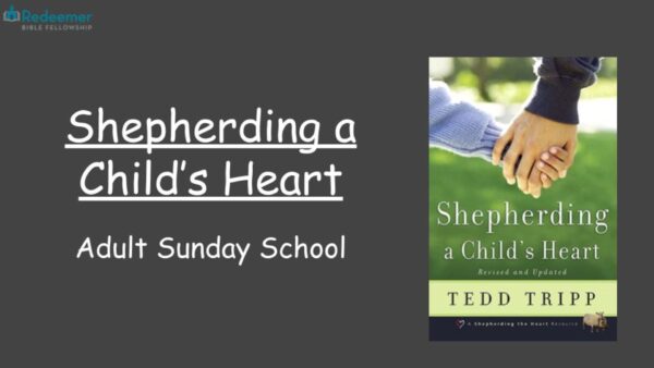 Shepherding a Child's Heart - Weeks 2 (Chapter 4) Image