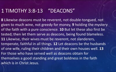 Why the Church needs to be taught about Deacons