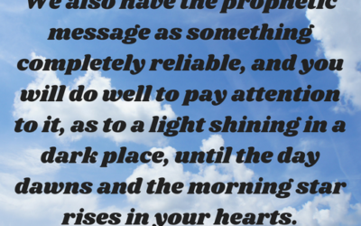 The word enlightens the way in the darkness